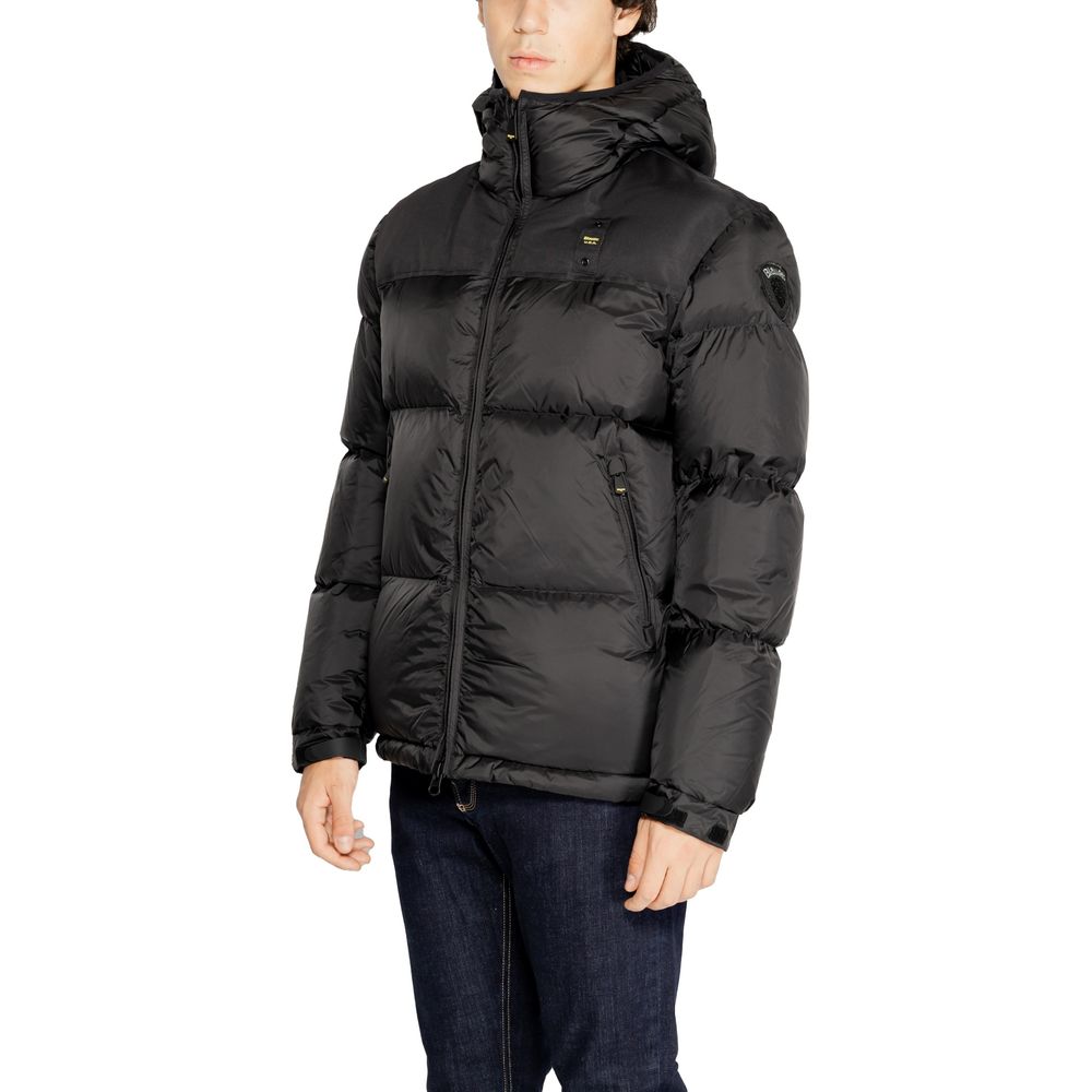 Blauer Black Polyamide Jacket & Coat for Men