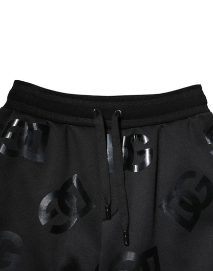 Dolce & Gabbana Black Logo Cotton Bermuda Sweatshorts