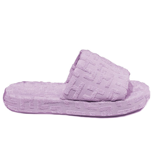 Hinnominate Purple Terry Cotton Slippers