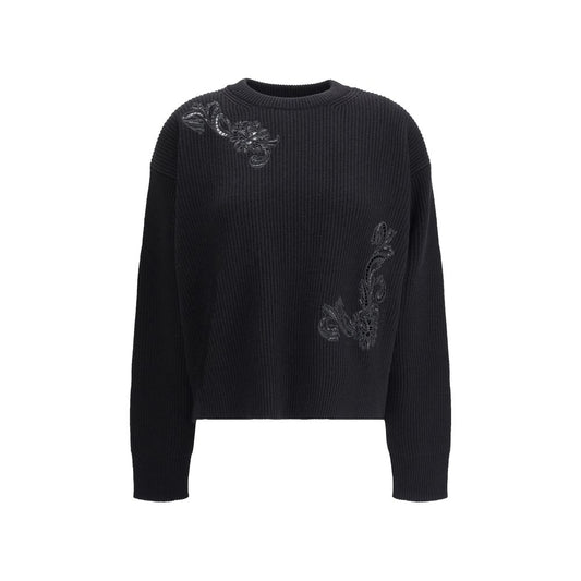 Versace Barocco Leaf Embroidered Sweater - Elevate Your Elegance