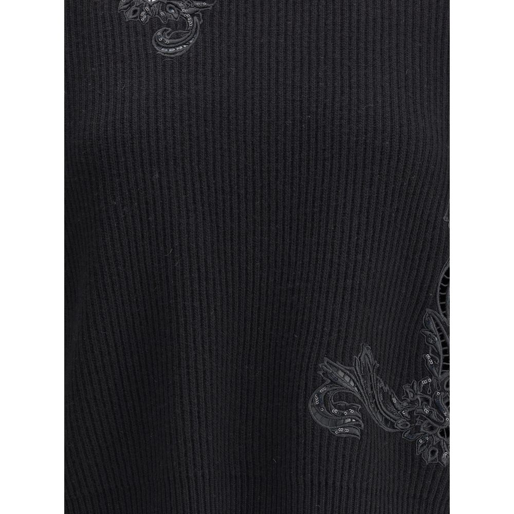 Versace Barocco Leaf Embroidered Sweater - Elevate Your Elegance