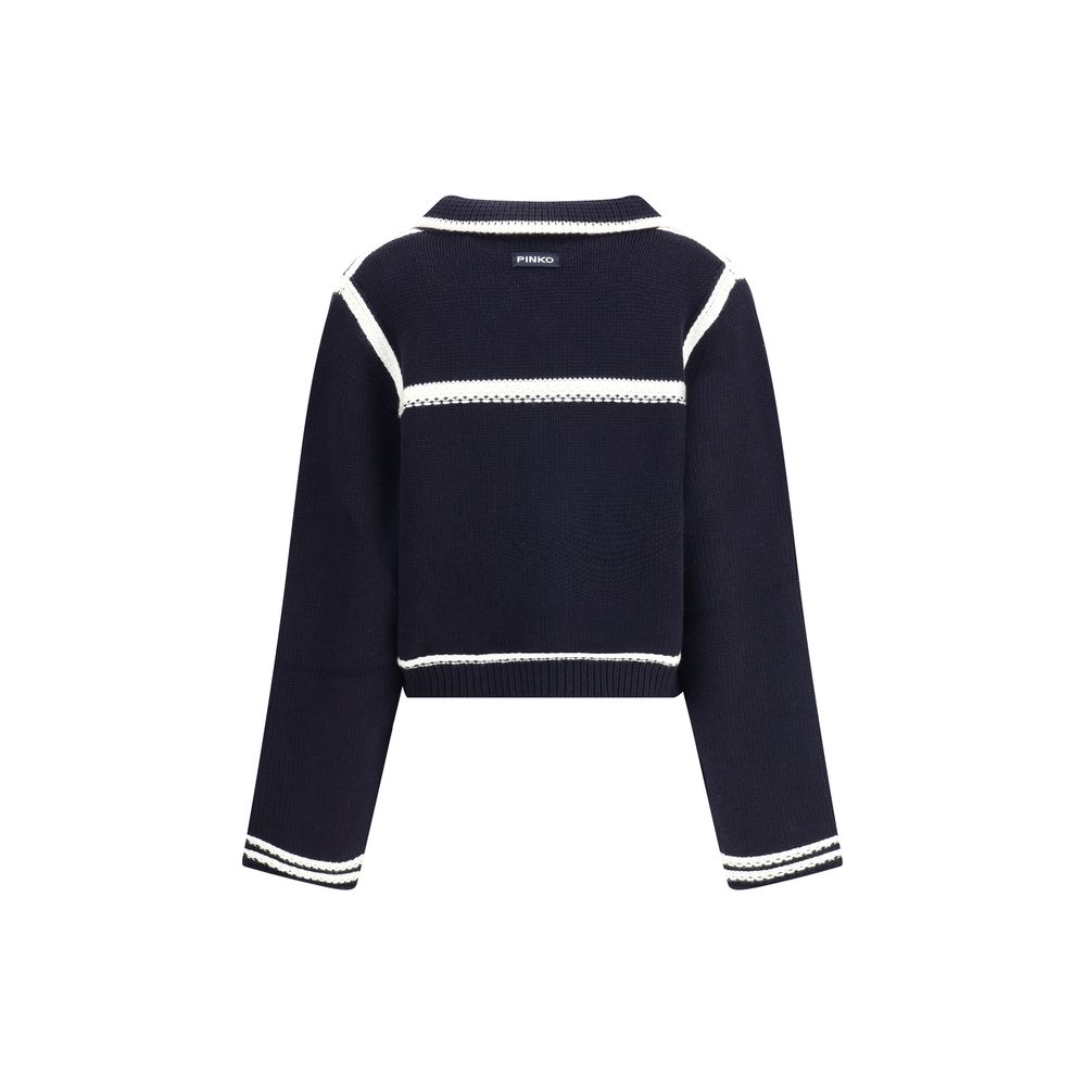 PINKO Retro Cardigan with Contrasting Profiles