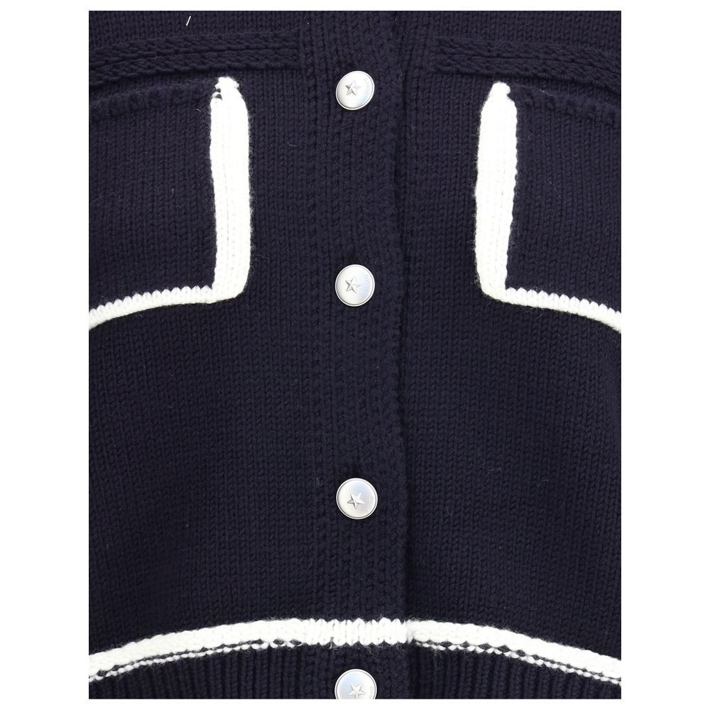 PINKO Retro Cardigan with Contrasting Profiles