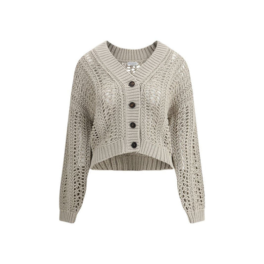 Brunello Cucinelli Perforated Knit Cardigan