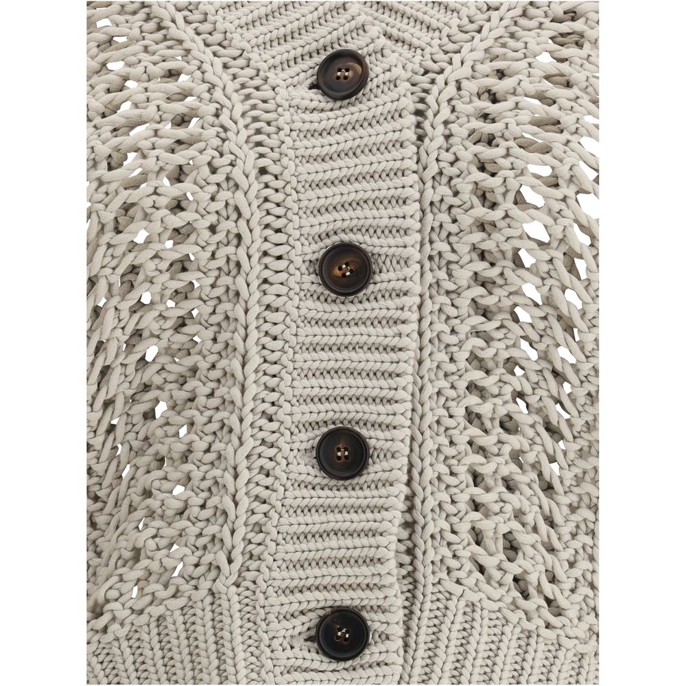 Brunello Cucinelli Perforated Knit Cardigan