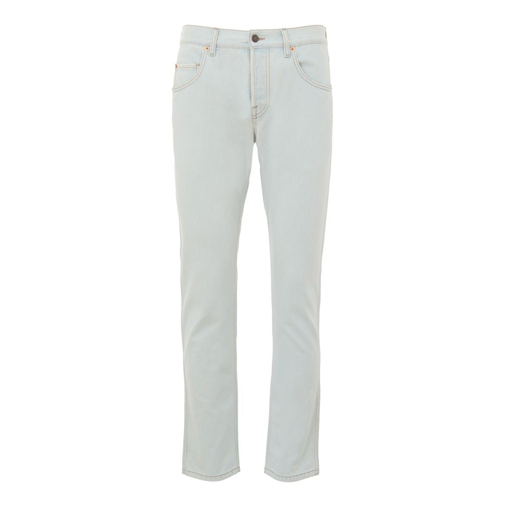 Gucci Blue Cotton Relaxed Fit Denim Jeans