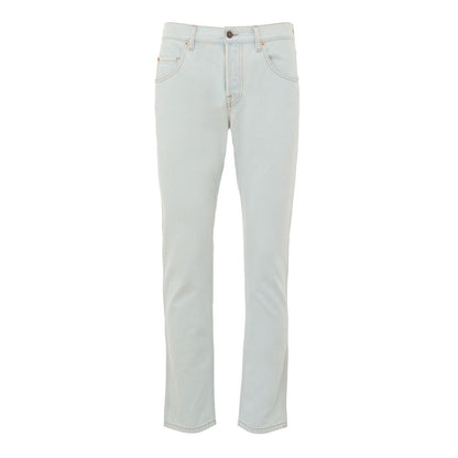 Gucci Blue Cotton Relaxed Fit Denim Jeans
