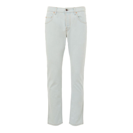 Gucci Blue Cotton Relaxed Fit Denim Jeans