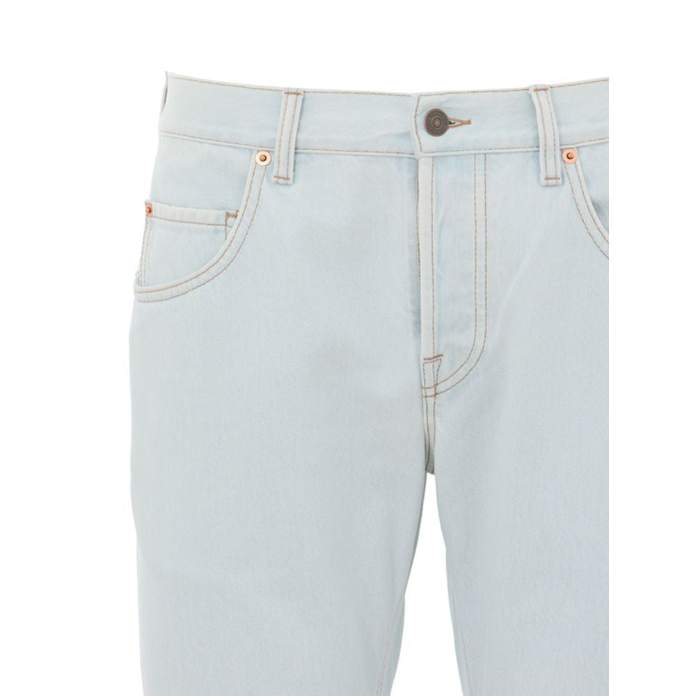 Gucci Blue Cotton Relaxed Fit Denim Jeans