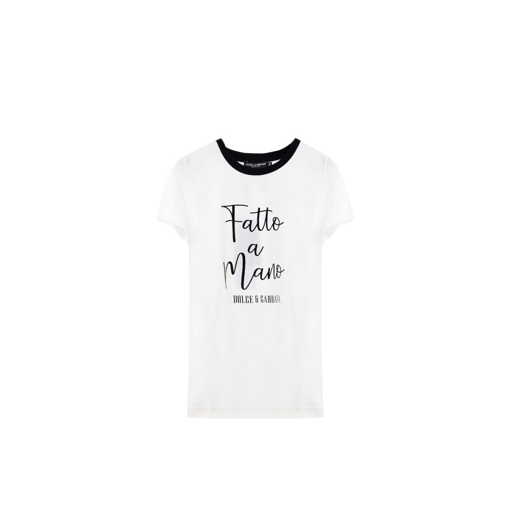 Dolce & Gabbana White ‘Fatto a Mano’ T-Shirt