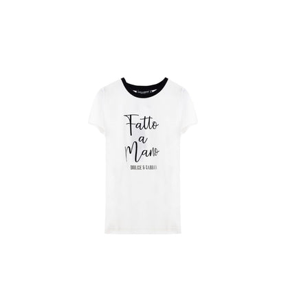 Dolce & Gabbana White ‘Fatto a Mano’ T-Shirt