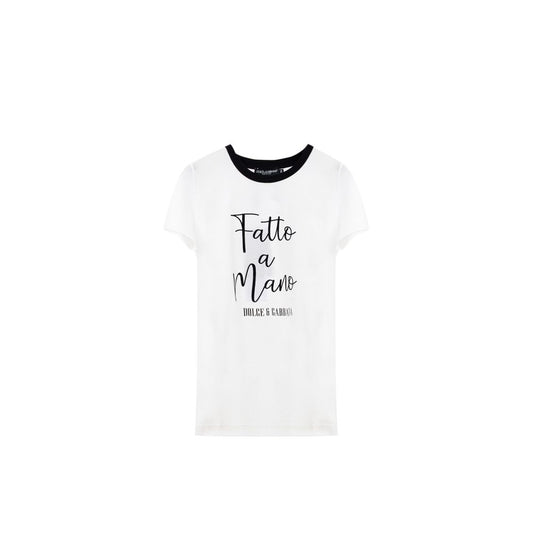 Dolce & Gabbana White ‘Fatto a Mano’ T-Shirt
