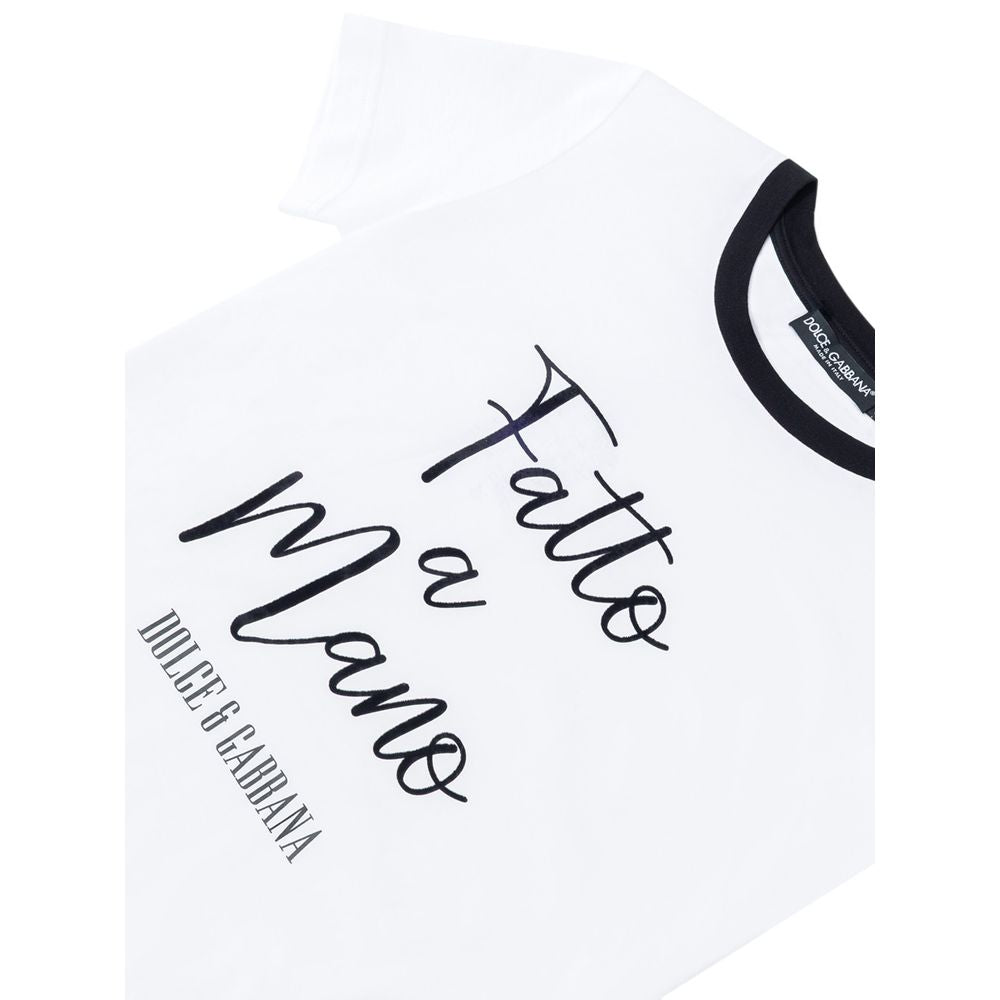 Dolce & Gabbana White ‘Fatto a Mano’ T-Shirt
