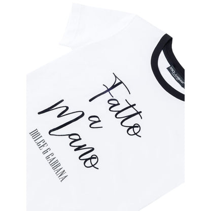 Dolce & Gabbana White ‘Fatto a Mano’ T-Shirt