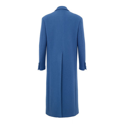 Gucci Blue Wool Coat – Elegant Avio Blue Long Coat