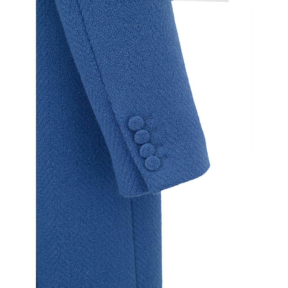 Gucci Blue Wool Coat – Elegant Avio Blue Long Coat