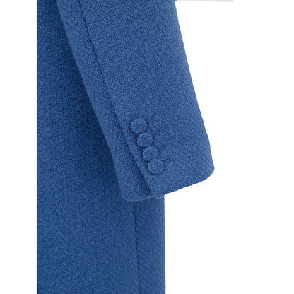 Gucci Blue Wool Coat – Elegant Avio Blue Long Coat