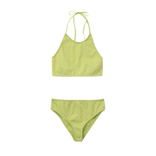 Bottega Veneta Lime Yellow Halter Bikini Set