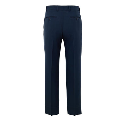 Gucci Blue Cotton Jeans Denim - Tailored Trousers with Web Tape Detail