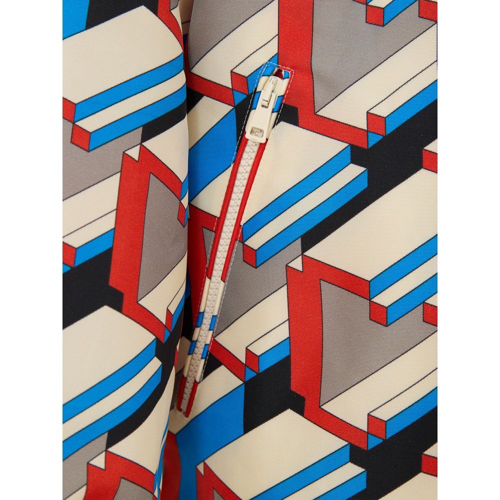 Gucci Multicolor Geometric Print Nylon Jacket