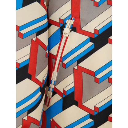 Gucci Multicolor Geometric Print Nylon Jacket