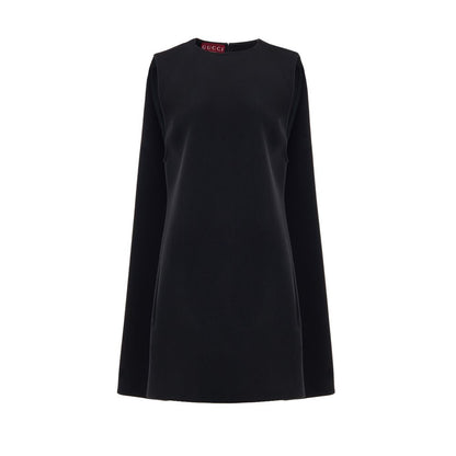 Gucci Black Wool Dress - Short Sleeveless Bell Design