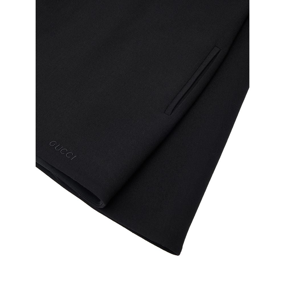 Gucci Black Wool Dress - Short Sleeveless Bell Design