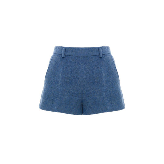 Gucci Blue Wool Short Mixed Mohair Shorts
