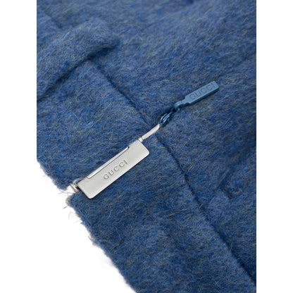 Gucci Blue Wool Short Mixed Mohair Shorts