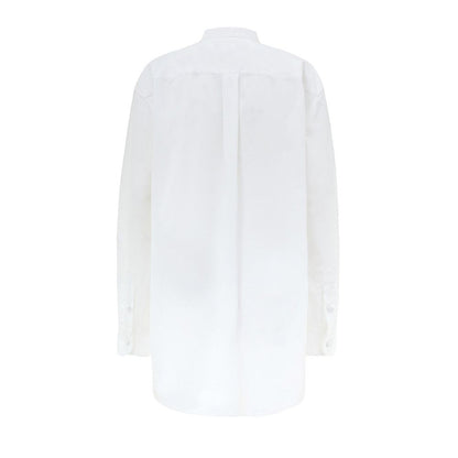 Gucci White Cotton Shirt with Crystal Details