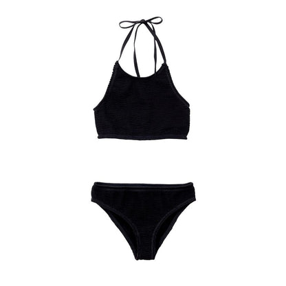 Bottega Veneta Black Halter 2 Piece Bikini