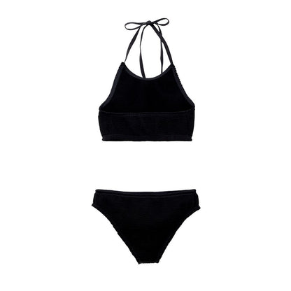 Bottega Veneta Black Halter 2 Piece Bikini