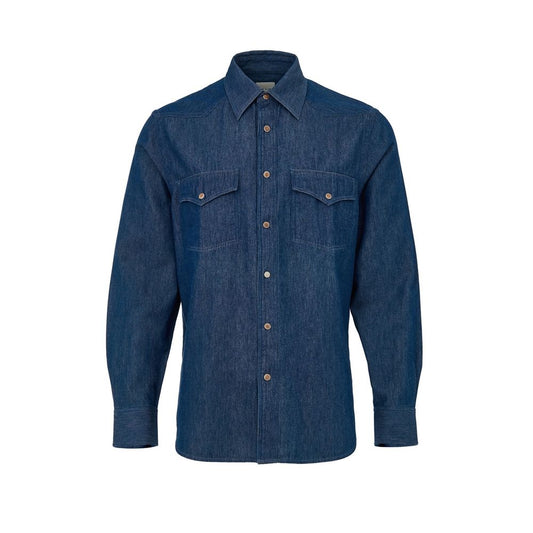 Paul Smith Blue Cotton Denim Shirt
