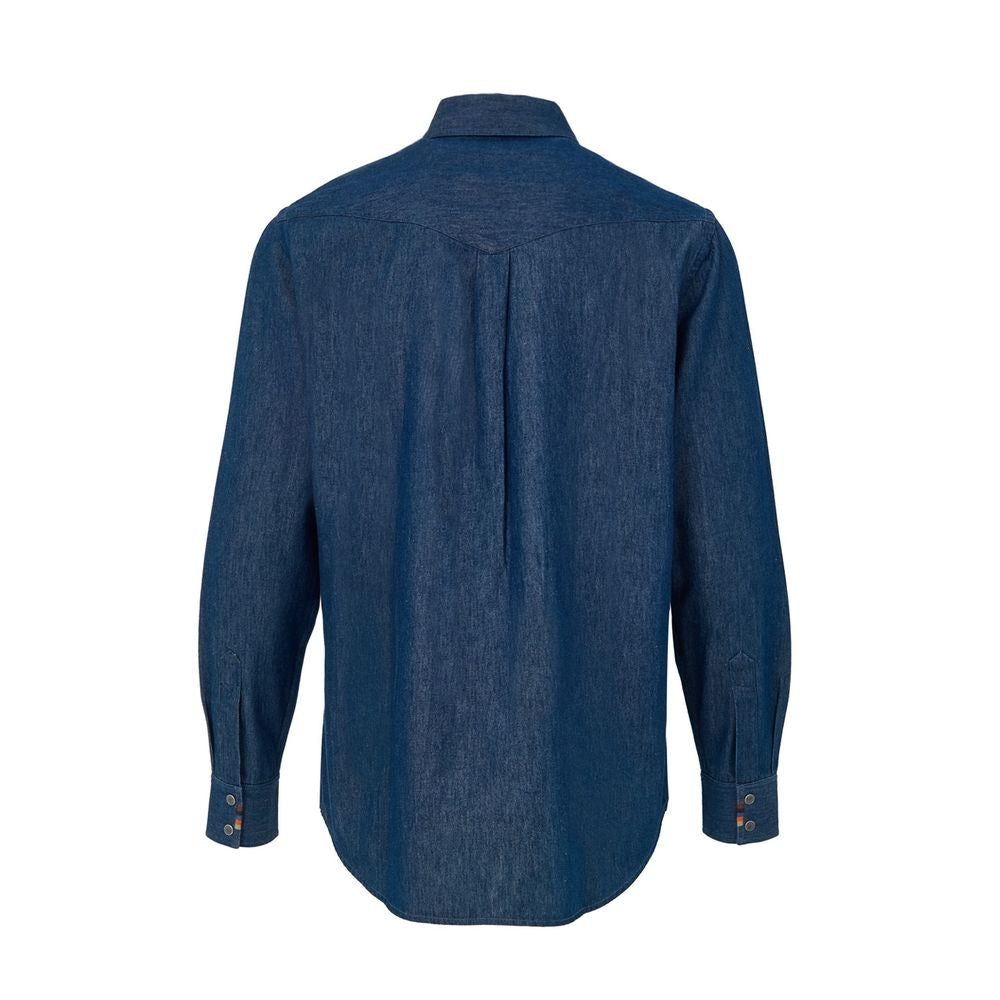 Paul Smith Blue Cotton Denim Shirt