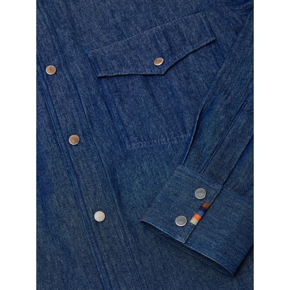 Paul Smith Blue Cotton Denim Shirt