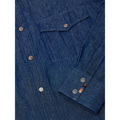 Paul Smith Blue Cotton Denim Shirt
