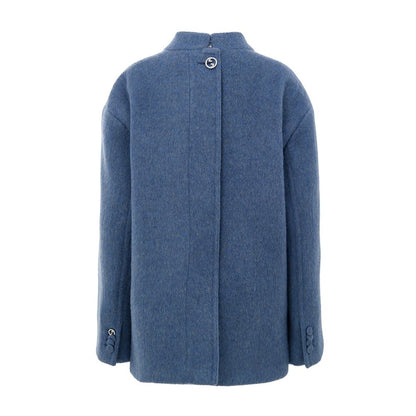 Gucci Light Blue Wool Caban Jacket