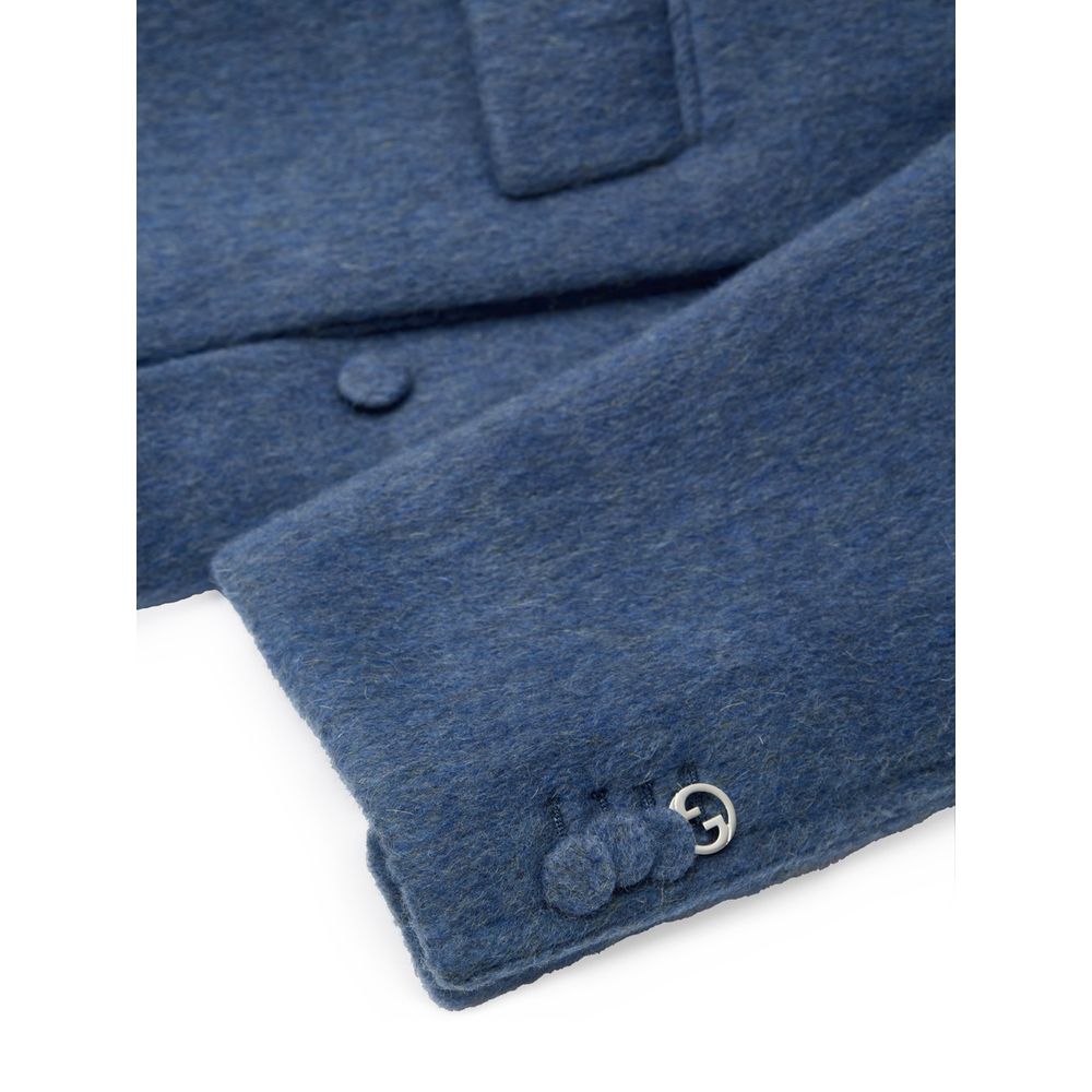 Gucci Light Blue Wool Caban Jacket