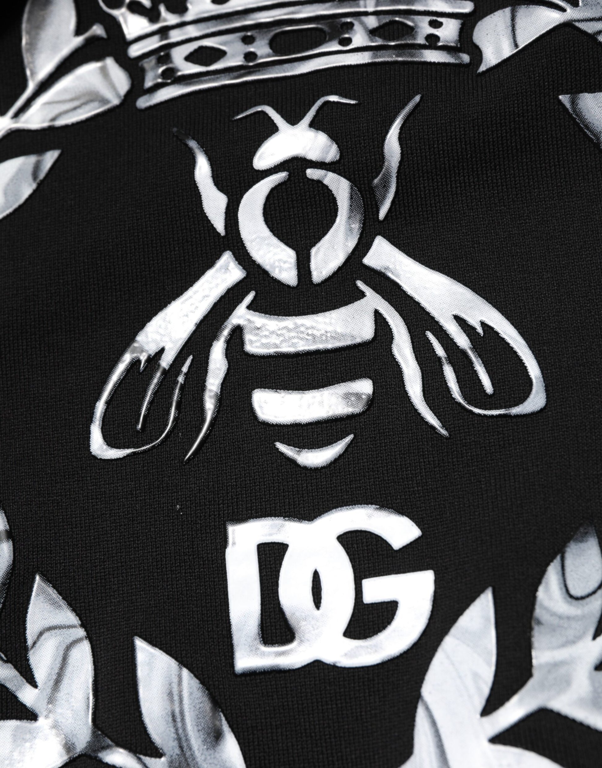 Dolce & Gabbana Black Cotton DG Logo Crew Sweatshirt