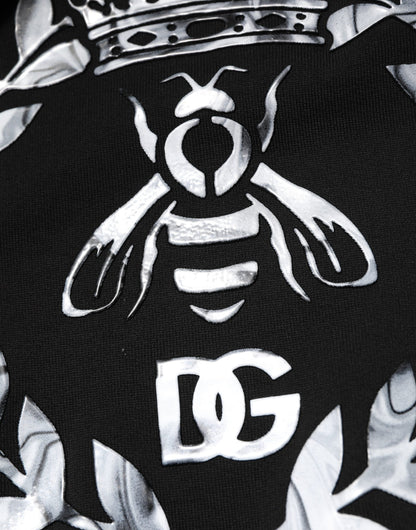 Dolce & Gabbana Black Cotton DG Logo Crew Sweatshirt