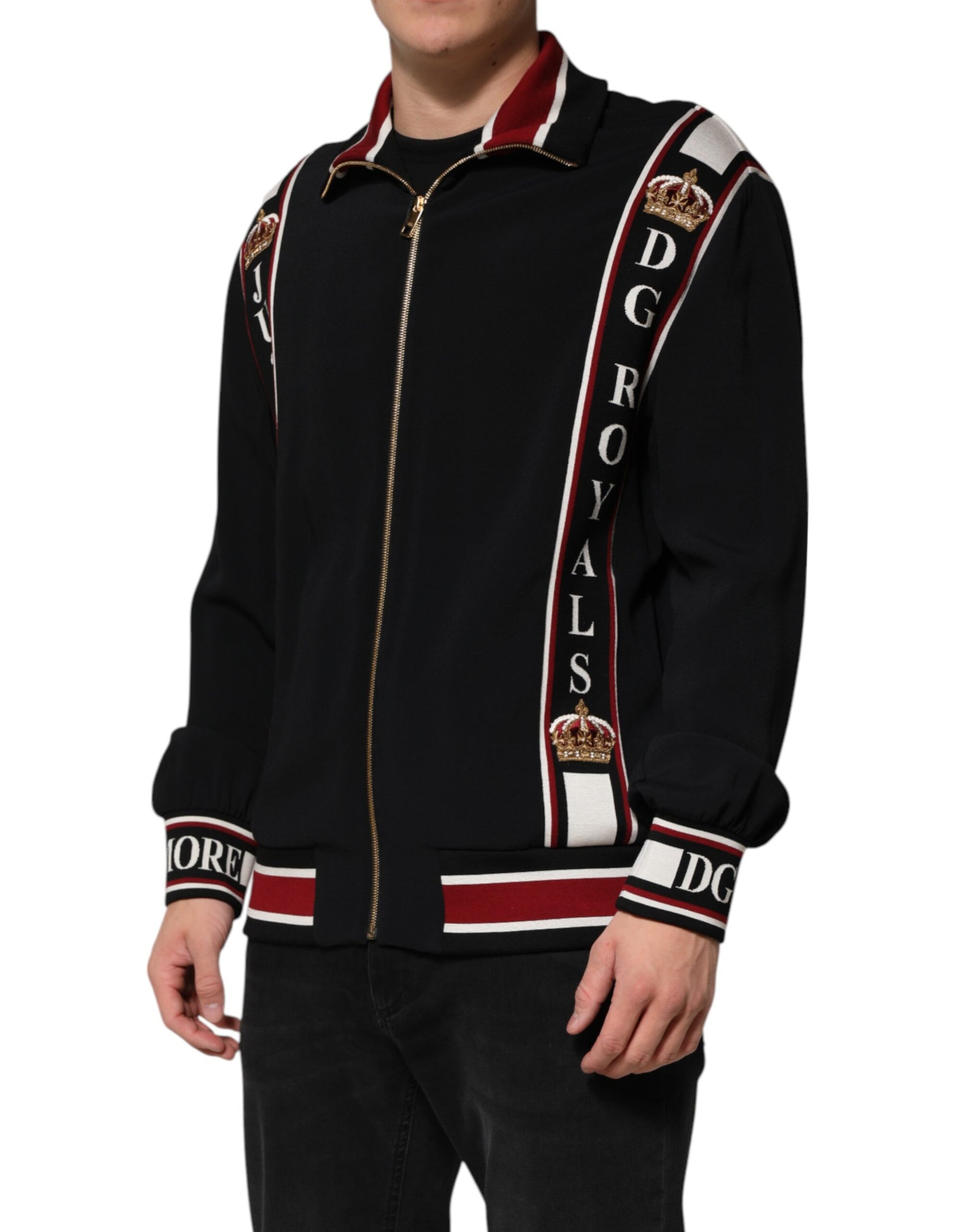 Dolce & Gabbana Black DG King Full Zip Sweatshirt