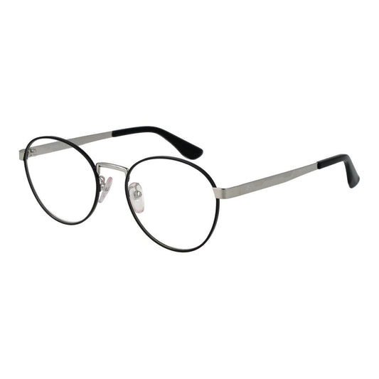 BMW Men's Black Optical Frames – Round Full-Rim Design
