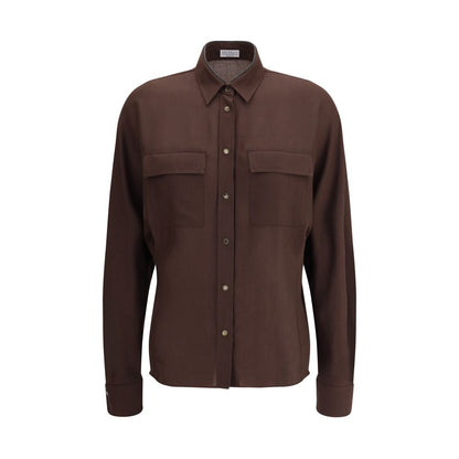 Brunello Cucinelli Embellished Collar Shirt