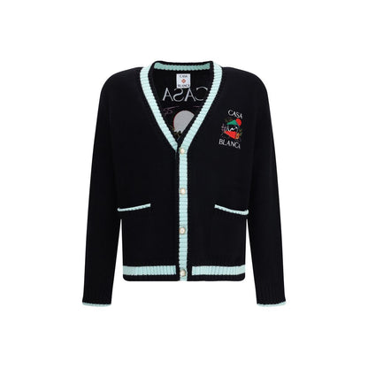 Casablanca Merino Wool Embroidered Cardigan