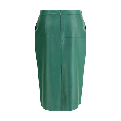 P.A.R.O.S.H. Leather Midi Skirt