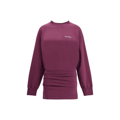 The Attico Purple Long Sleeved Mini Cotton Dress