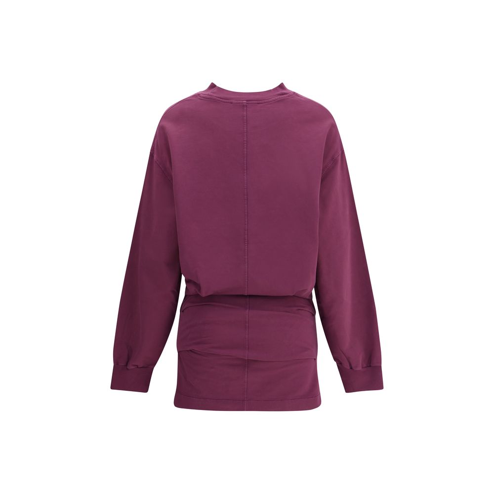 The Attico Purple Long Sleeved Mini Cotton Dress