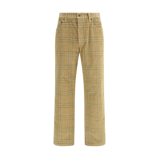 Burberry Velvet Ribbed Cotton Pants