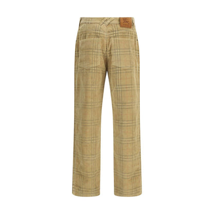 Burberry Velvet Ribbed Cotton Pants
