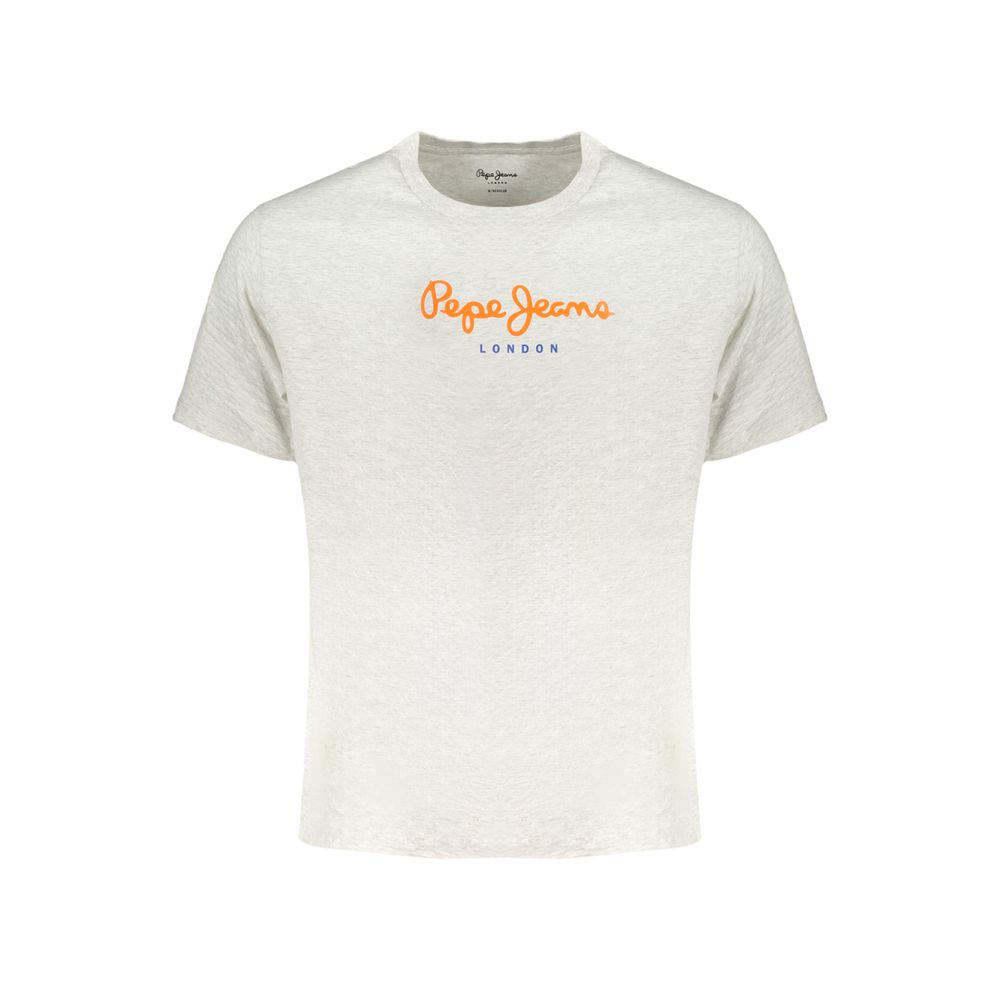 Pepe Jeans Grey Cotton T-Shirt - Stylish & Sustainable